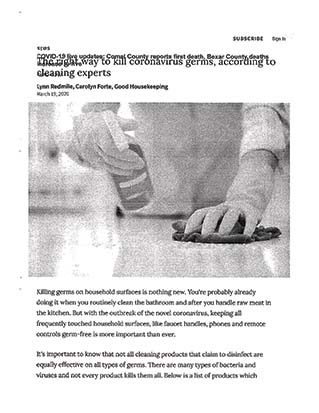 EPA methods of killing corona virus